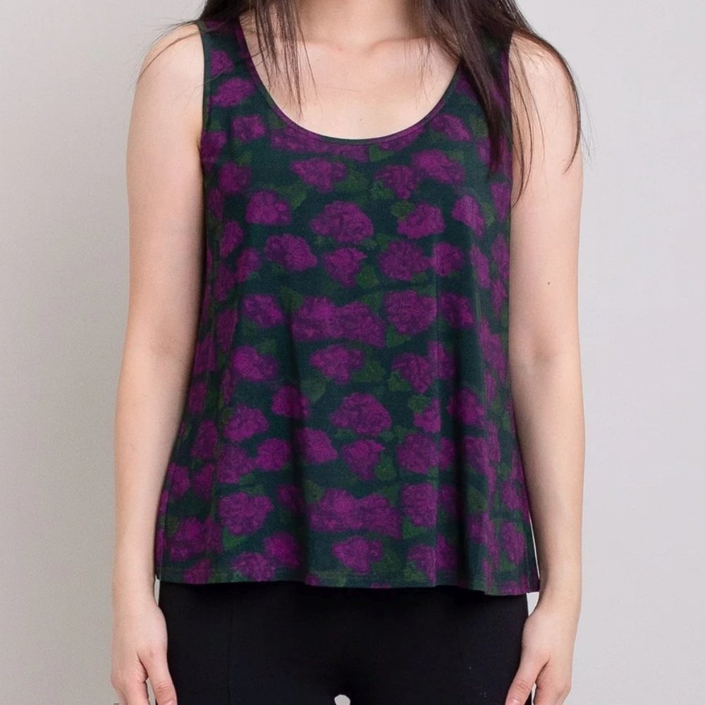 Blue Sky Clothing Marcie Tank - Watercolour Blooms 2X